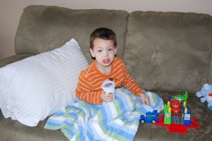 Landon after surgery :-(