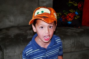 Landon's new hat
