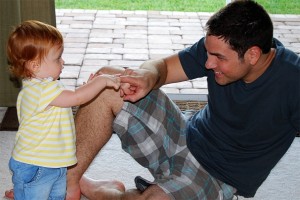 Audrey and Uncle Matt have their own little game