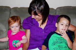 The kids love to sit with Aunt Niki